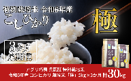 [定期便 10kg×3ヶ月] 県認証 特別栽培米 コシヒカリ 「極」 10kg 合計30kg 無洗米 令和6年産米 こしひかり 新潟県認証 白米 3か月連続でお届け 