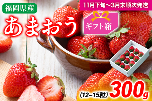 あまおう ギフト箱 約300g 苺 果物 冷蔵 箱入り ギフト 贈り物 送料無料 イチゴ フルーツ ※北海道・沖縄・離島は配送不可 大木町産 南国フルーツ CO005 1494364 - 福岡県大木町