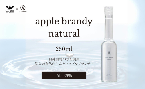 A-FACTORY アップルブランデー ナチュラル 250ml×1本【青森県産りんご使用】ブランデー 白神山地の水 りんご 1495192 - 青森県鰺ヶ沢町