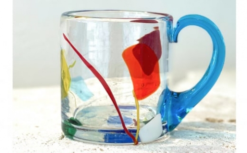 《琉球ガラス匠工房》ガラスマグカップ「ティーラの唄」 149584 - 沖縄県うるま市