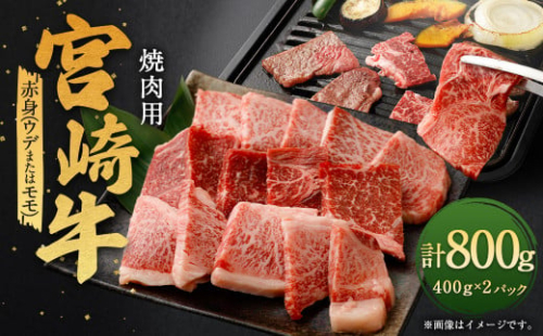 ＜宮崎牛赤身焼肉 800g＞翌月末迄に順次出荷 宮崎牛 牛肉 黒毛和牛 赤身 焼肉 極上 肉質 宮崎県産 1496982 - 宮崎県高鍋町