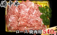 (2)岡山県産 黒毛和牛 「備中牛」 ロース 焼肉用 540g