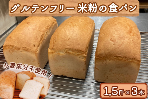 グルテンフリー食パン(1.5斤×3本)【A3-076】 1497825 - 福岡県飯塚市