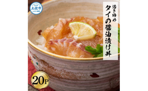 訳あり 活き締めタイの醤油漬け丼 20袋セット 60g 60グラム 訳アリ ワケアリ お茶漬け 出汁 醤油 タレ めんつゆ 惣菜 鯛 たい 真鯛 おつまみ 魚 魚介類 海鮮 新鮮 高鮮度 1498336 - 高知県土佐市