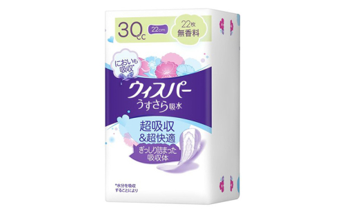 ウィスパー うすさら吸水 吸水ケア 吸水ナプキン 30cc 22枚入 5パック 1498537 - 兵庫県明石市