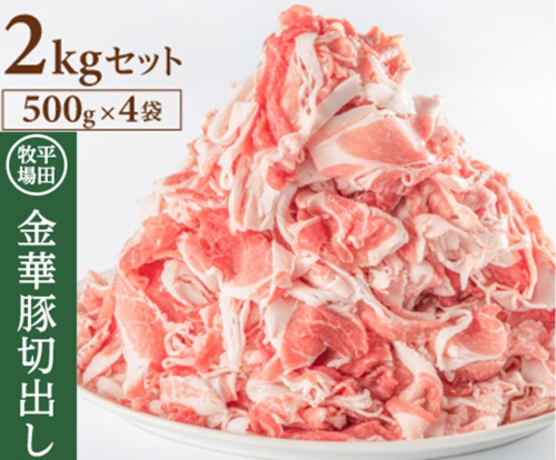 SB0217　日本の米育ち 平田牧場　金華豚切出し　2kg(500g×4パック) 149871 - 山形県酒田市