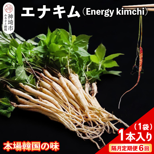 【隔月6回定期便】【一子相伝】秘伝のエナキム(高麗人参スプラウト・キムチ)1袋1本入り【本場の味 秘伝の味 韓国 ピリ辛 健康志向 滋養強壮】(H104149) 1499972 - 佐賀県神埼市