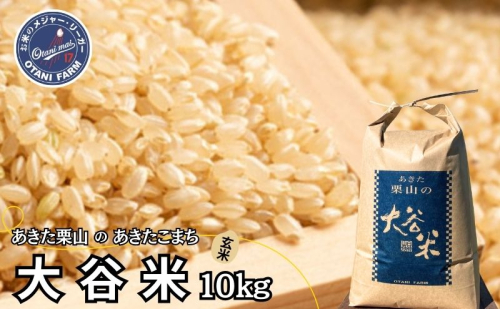 新米 玄米 令和6年産 あきた栗山 大谷米 あきたこまち 10kg 秋田県産 あきたこまち オータニファーム 1501131 - 秋田県能代市