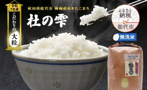 令和7年産 新米 無洗米 秋田 あきたこまち 杜の雫 4.5kg 秋田県産 米 お米 こだわりの大粒 種梅産 白米 精米 ご飯 ブランド米 大粒 おにぎり 産地直送 送料無料 ごはん 秋田県 1501221 - 秋田県能代市