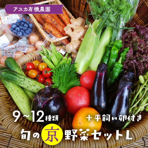 《アスカ有機農園》旬の京野菜セットL（平飼い卵付） 150373 - 京都府亀岡市