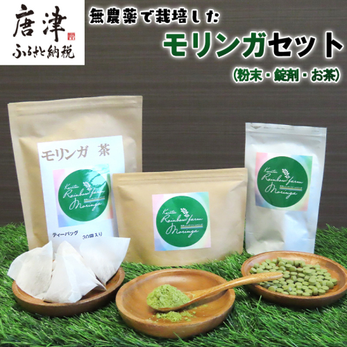 モリンガ (粉末500g・錠剤160粒・茶(1g×30袋)) お茶 スーパーフード モリンガパウダー ノンカフェイン サプリメント 無農薬 1506611 - 佐賀県唐津市