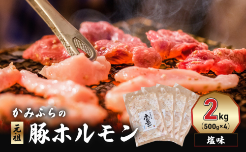 かみふらの「元祖」豚ホルモン 塩味（2kg） 焼肉 バーベキュー BBQ ほるもん 塩 上富良野町 北海道 1510160 - 北海道上富良野町