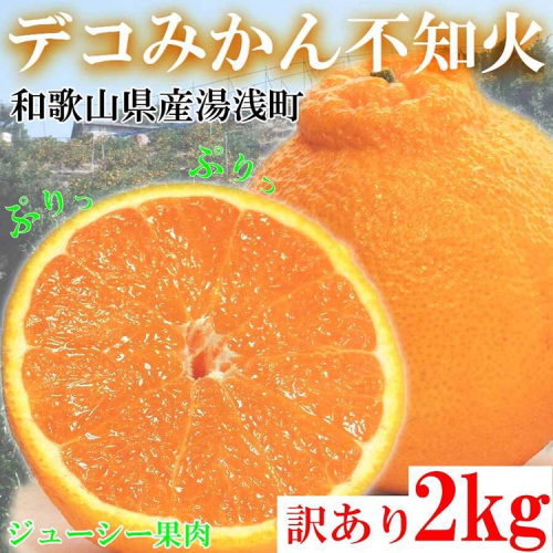 不知火（しらぬい） オレンジ みかん 家庭用 2kg ｜ 訳あり 和歌山みかん オレンジ フルーツ 果物 ※北海道・沖縄・離島への配送不可 ※2025年2月下旬～3月下旬頃に順次発送予定 1510895 - 和歌山県美浜町