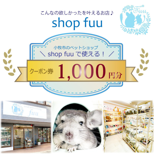 shop fuuで使えるクーポン券（1,000円）［145S73］ 1511153 - 愛知県小牧市