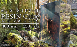 【ふるさと納税】オーダーメイド アート RESIN Cube 400ｍｍ×250ｍｍ インテリア レジン キューブ 自然 静岡県 沼津市 ホテルライク 会