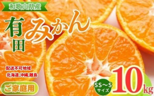 【ご家庭用】和歌山有田みかん約10kg(SS、Sサイズ)【美浜町】 ※北海道・沖縄・離島への配送不可 ※2025年11月上旬～2026年1月下旬頃に順次発送予定 151171 - 和歌山県美浜町
