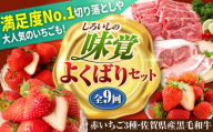 【先行予約】【全9回定期便】しろいしの味覚よくばりセット（赤いちご3種と佐賀県産黒毛和牛） [IZZ022]