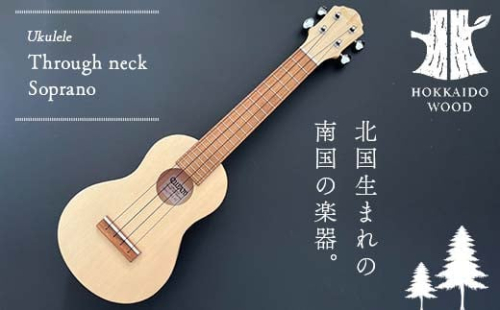 Through neck Soprano ウクレレ 楽器 弦楽器 音楽 演奏 HOKKAIDO WOOD F6S-203 1514639 - 北海道北海道庁