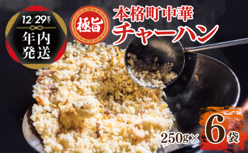 【年内発送】 極旨 チャーハン 250g×6袋 本格町中華 冷凍炒飯 小分け 簡単調理 6人前 010B1472y 1515042 - 大阪府泉佐野市