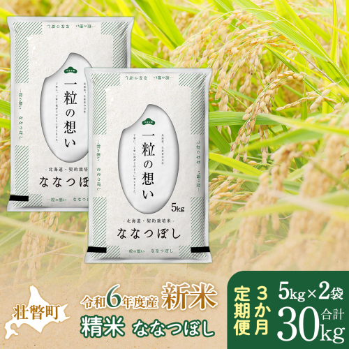 【新米】【令和6年産米】北海道壮瞥産 ななつぼし 計30kg（5kg×2袋 3ヵ月定期配送） SBTE038 1515295 - 北海道壮瞥町