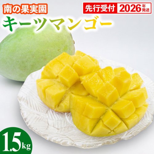 【先行受付】【2026年発送】南の果実園 キーツマンゴー 1.5kg（2玉）- 先行予約 沖縄 産地直送 南国フルーツ 旬の味覚 沖縄県産 国産マンゴー 希少種 季節の果物 沖縄県 八重瀬町 1518237 - 沖縄県八重瀬町