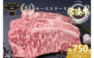 最高級A4.A5ランク 常陸牛ロースステーキ750ｇ（250g×3）【人気肉 お肉 牛肉 和牛 黒毛和牛 国産黒毛和牛 ロース肉 ステーキ 国産牛 焼肉 焼き肉 バーベキュー BBQ A5 ブランド牛】(CR002)