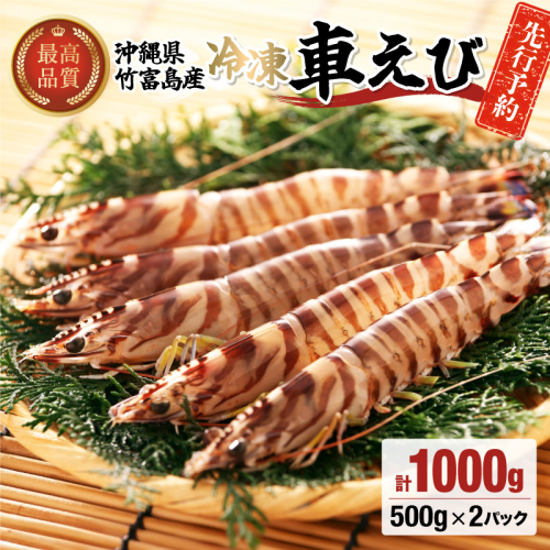 先行予約 車えび 1kg 竹富島産 冷凍車えび 1519918 - 沖縄県竹富町