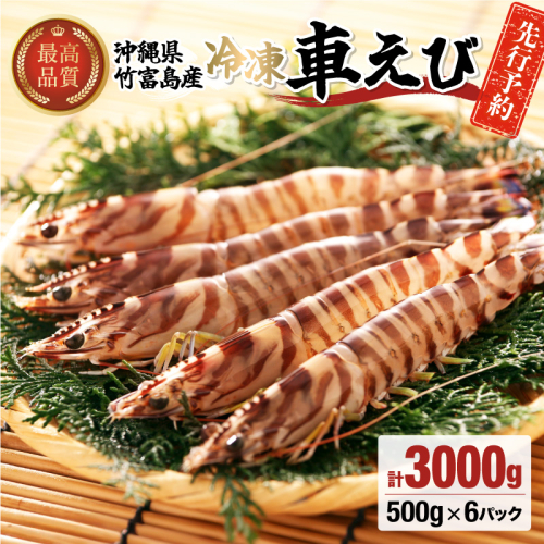 先行予約 車えび 3kg 竹富島産 冷凍車えび 1519943 - 沖縄県竹富町