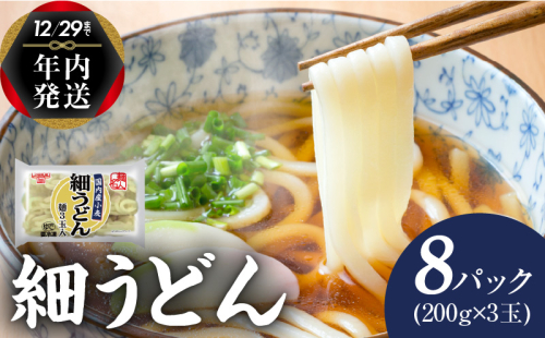 【年内発送】 麺名人 国産小麦 細うどん 24食 個包装 099H2512y 1520879 - 大阪府泉佐野市