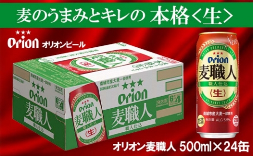 【オリオンビール】オリオン麦職人＜500ml×24缶＞ 152165 - 沖縄県八重瀬町