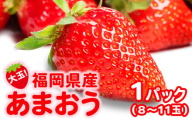 いちご 大玉! 福岡県産 あまおう (1パック 8玉又は11玉入り) イチゴ 果物 ※配送不可:離島