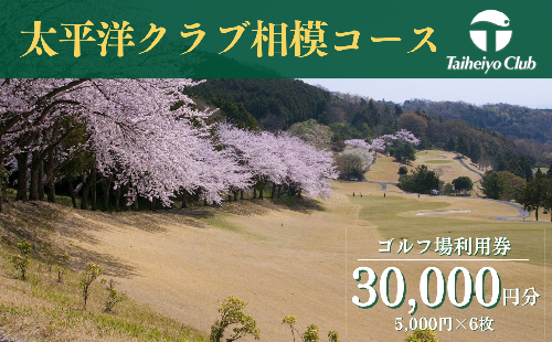 【太平洋クラブ相模コース】ゴルフ場利用券30,000円分（5,000円券×6枚） 1522419 - 神奈川県松田町