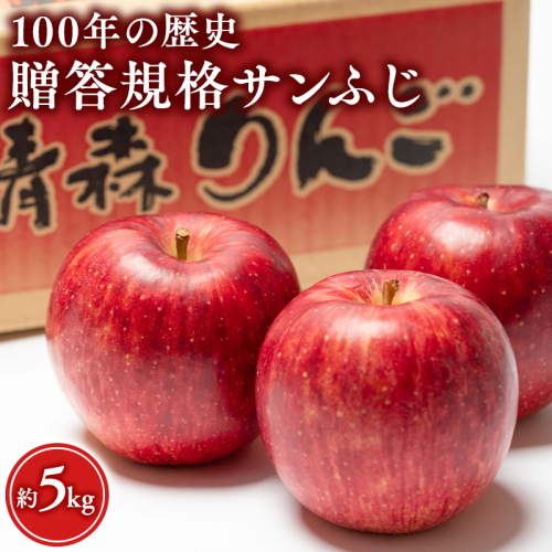 12月 100年の歴史 贈答規格サンふじ 約5kg【田中農園・青森県平川市産・青森りんご】 1522773 - 青森県平川市