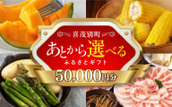 【喜茂別町】あとから選べるふるさとギフト 5万円分《北海道喜茂別町》 豚肉 ジビエ ハム ソーセージ メロン じゃがいも アスパラガス 定期便 北海道 [AJZZ001] 50000 50000万 5万円