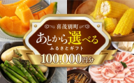 【喜茂別町】あとから選べるふるさとギフト 10万円分《北海道喜茂別町》 豚肉 ジビエ ハム ソーセージ メロン じゃがいも アスパラガス 定期便 北海道 [AJZZ006] 100000 100000万 10万円