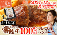 [お肉好きが注目する超人気店]「ミート矢澤」の常陸牛100%フレッシュハンバーグ 160g×4個(ソース付き)[数量限定50セット][2024年12月上旬より順次発送]ハンバーグ 惣菜 黒毛和牛 牛100% 専門店 肉汁 牛肉 肉 和牛 ひたちぎゅう 常陸牛 ブランド和牛 国産 手ごね 手作り お弁当 おかず 簡単調理 高級 こだわり 贈り物 ギフト お取り寄せ 人気