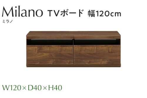 TVボード Milano ミラノ 幅120cm DK ダーク ブラウン 家具 収納 テレビボード 完成品 【北海道・東北・沖縄・離島不可】 CN011 1523776 - 福岡県大木町