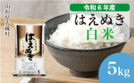 令和6年産 大蔵村 はえぬき [白米] 5kg(5kg×1袋)[配送時期が選べて便利]