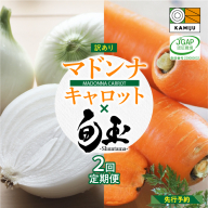 訳あり にんじん 新玉ねぎ 定期便 2回　旬の美味しい季節にお届け マドンナキャロット 旬玉　H105-131