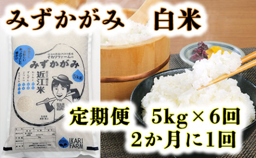 【新米】【7年産】みずかがみ　白米定期便　１２か月で５kgを６回お届け（２か月に1回）【C035U2】 152580 - 滋賀県近江八幡市