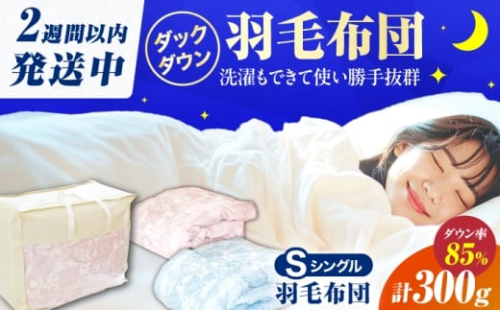 【ブルー系】工場直送 国産羽毛肌掛けふとん「筑後七国」ダックダウン 85%使用 布団 シングル 寝具 だうん 綿 広川町 / ヒラモリ株式会社 [AFAO007]