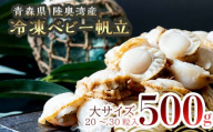 青森県産 冷凍ベビー帆立 (大) 500g [ハケタ水産]ホタテほたて 帆立 貝柱 貝 おつまみ 酒の肴 魚介類 魚介 海鮮 海鮮食品 グルメ 食品 ギフト青森 青森県 東北 むつ F21J-228