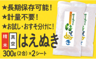 【配送先寄附者様限定】山形県産 はえぬき 真空パック 2合 2シート