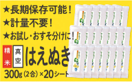 山形県産 はえぬき 真空パック 2合 20シート