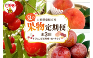 [2025年産 先行予約]山形県東根市産 果物定期便[さくらんぼ紅秀峰、桃、すもも]山形 東根 FMS提供 hi074-002-1