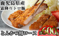 鹿児島県産霜降りトロ豚 とんかつ用ロース (計600g・200g×3枚) 鹿児島県産 豚肉 霜降り [KNOT]