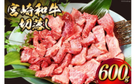 宮崎和牛 切り落とし 焼肉 600g [道の駅「日向」物産館 宮崎県 日向市 452061083] 切落し きりおとし 牛肉 黒毛和牛 宮崎県産 焼き肉[お歳暮]