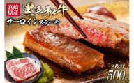 牛肉 黒毛和牛 宮崎産 サーロインステーキ(250g×2枚) 計500g [ウィズ・クリエイティブ 宮崎県 日向市 452061088] 和牛 肉 ステーキ サーロイン 冷凍 真空パック[お歳暮]