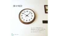 【C-54-B1】KATOMOKU Muku clock km-98　木製掛け時計（ブラウン）