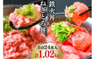 マグロ ネギトロ ネギトロ丼 45g×12食 鉄火丼 40g×12食 小分け 食べ比べ セット 計24食分 1.02kg [TS-フーズプロダクツ 静岡県 吉田町 22424348] まぐろ 鮪 ねぎとろ ねぎとろ丼 鉄火丼 個包装 冷凍 簡単調理 [お歳暮]